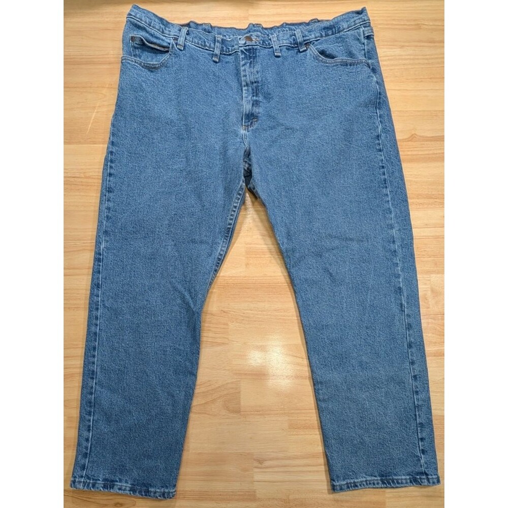 Wrangler Five Star Jeans Mens 46x30 Actual 44x30 Regular Straight Flex Blue Leg